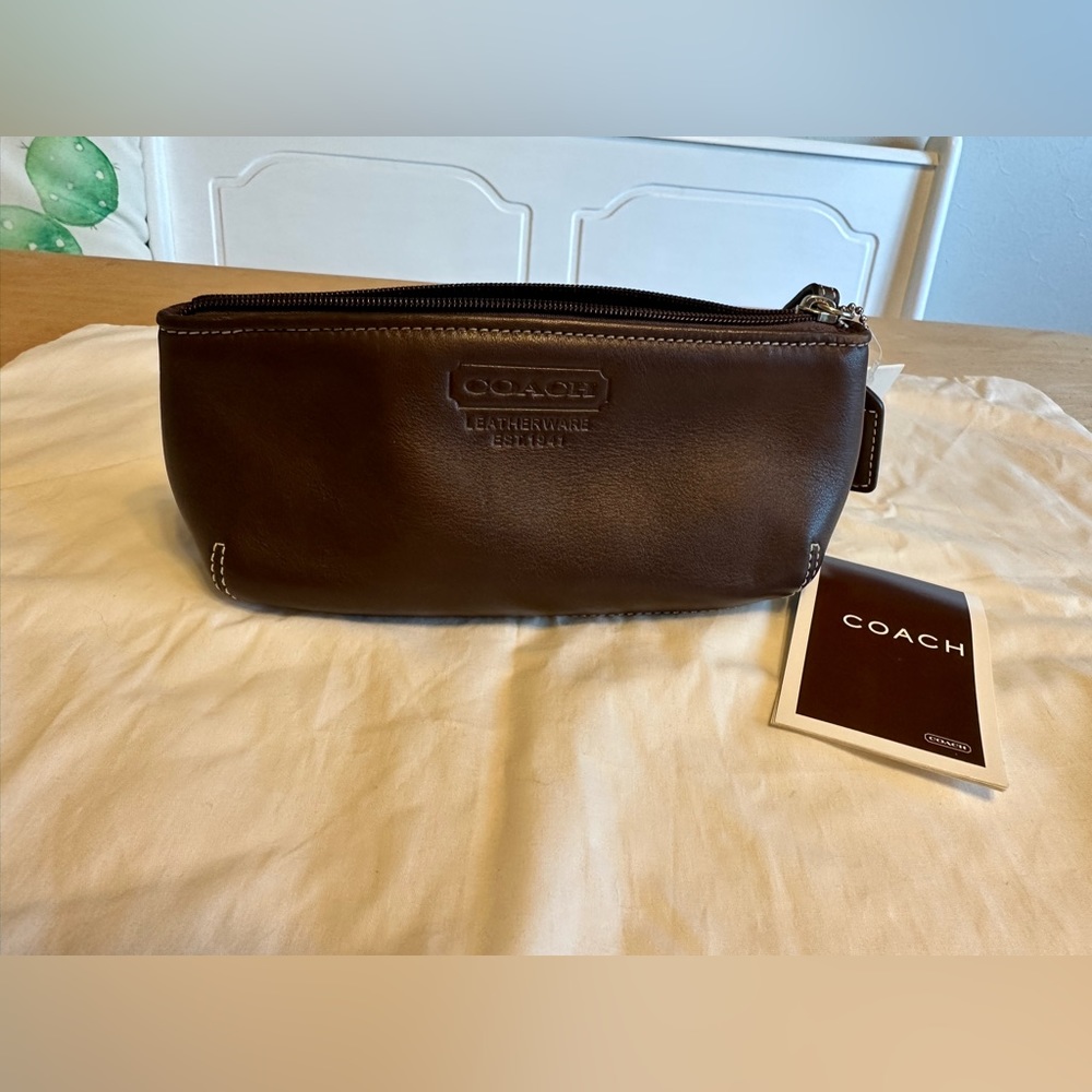 SOLD!!! NEW WITH TAGS! Coach Leather Pencil Case/Travel Case